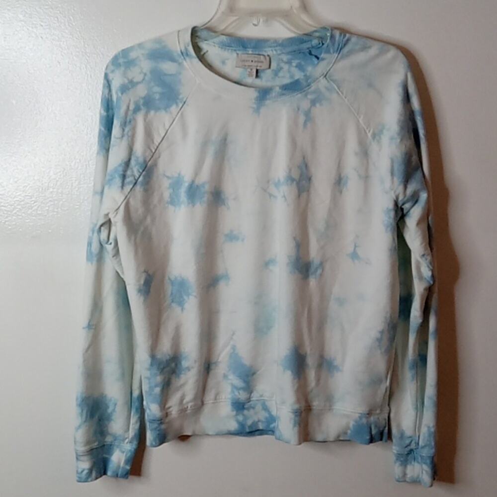 Lucky Brand women's size Medium blue tie dye Sweatshirt.